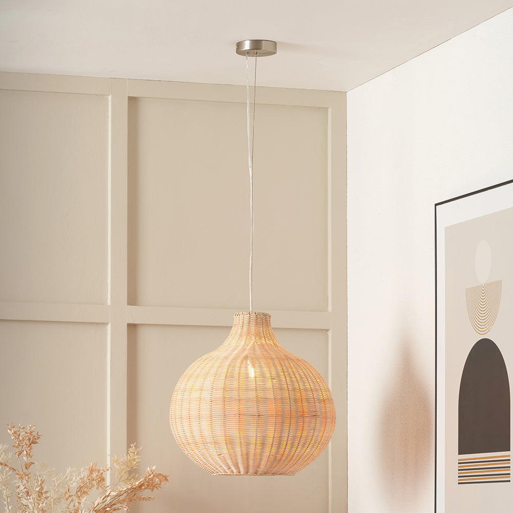 Allona Natural Rattan Pendant Light